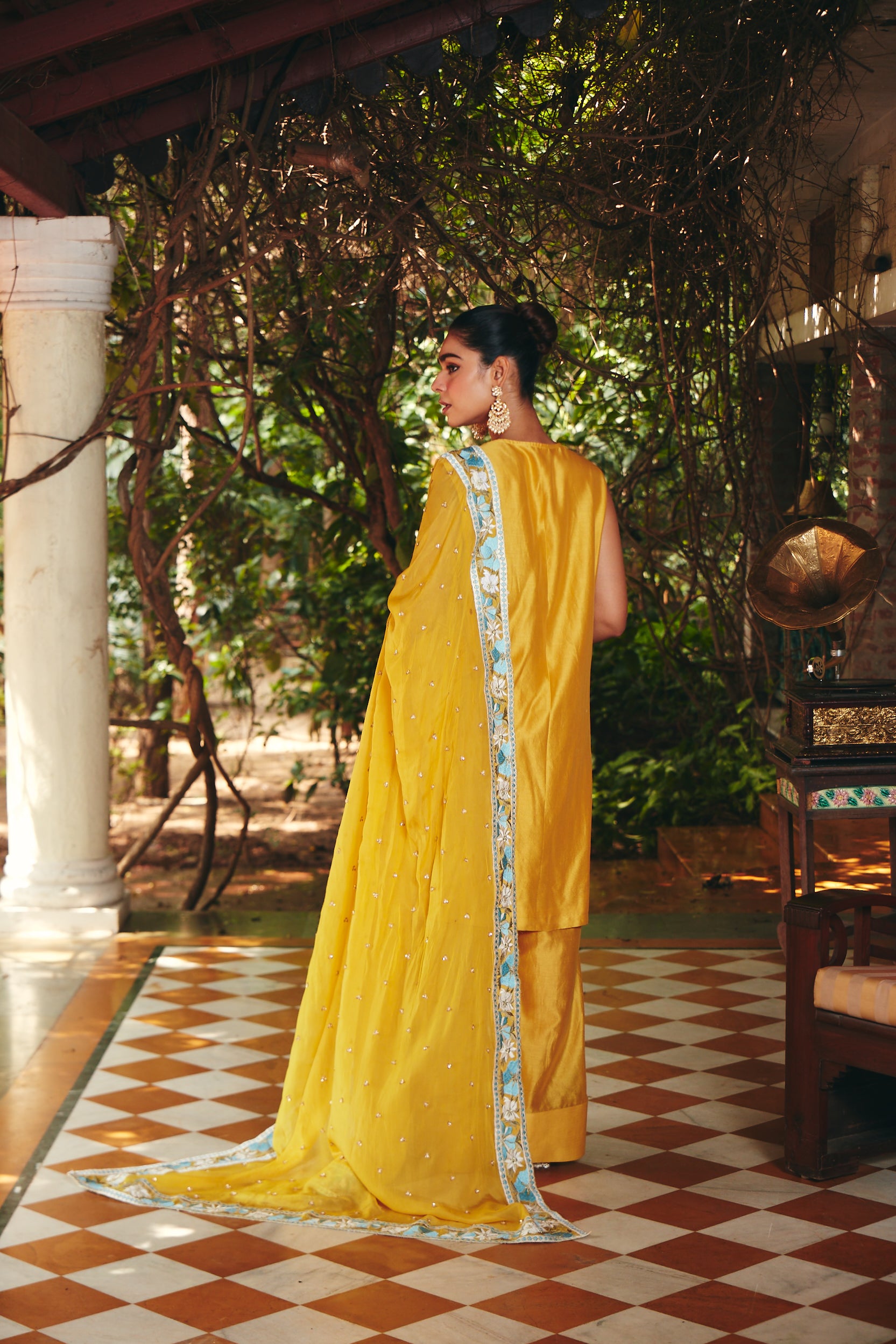 Yellow Embroidered Kurta Set