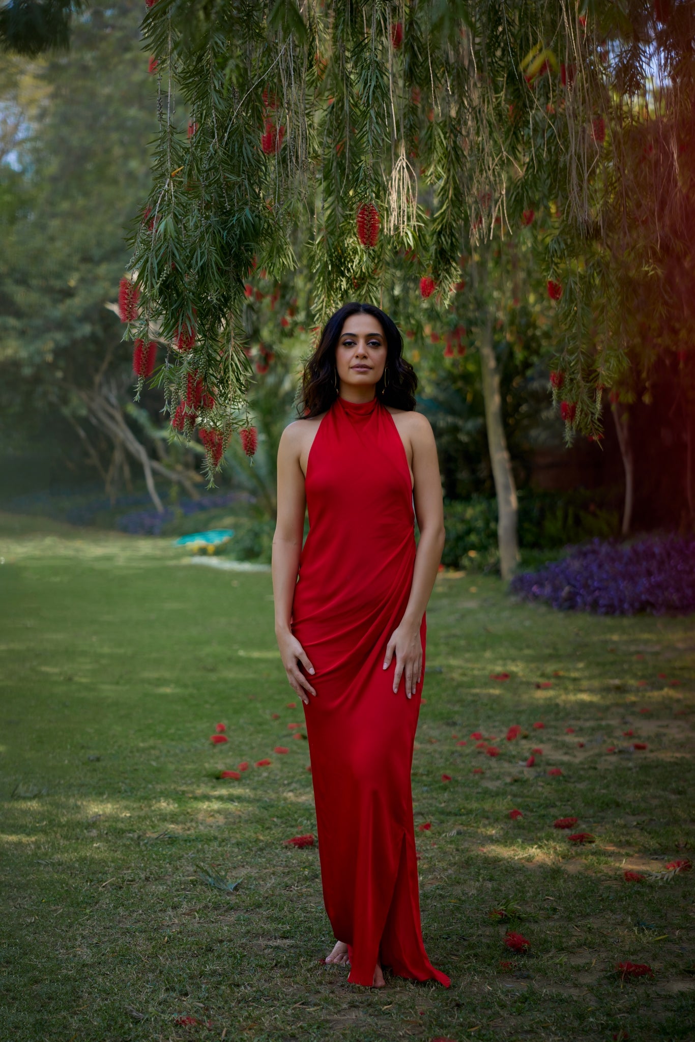 Akkriti Women Printed Yoke Maxi Red Dress - Selling Fast at Pantaloons.com