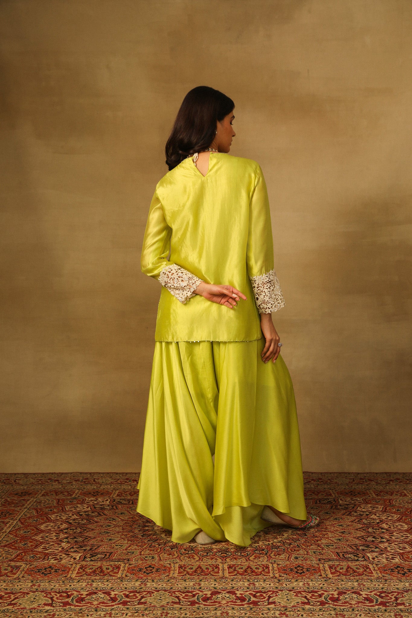 Mint Short Kurta with Harrem Pants