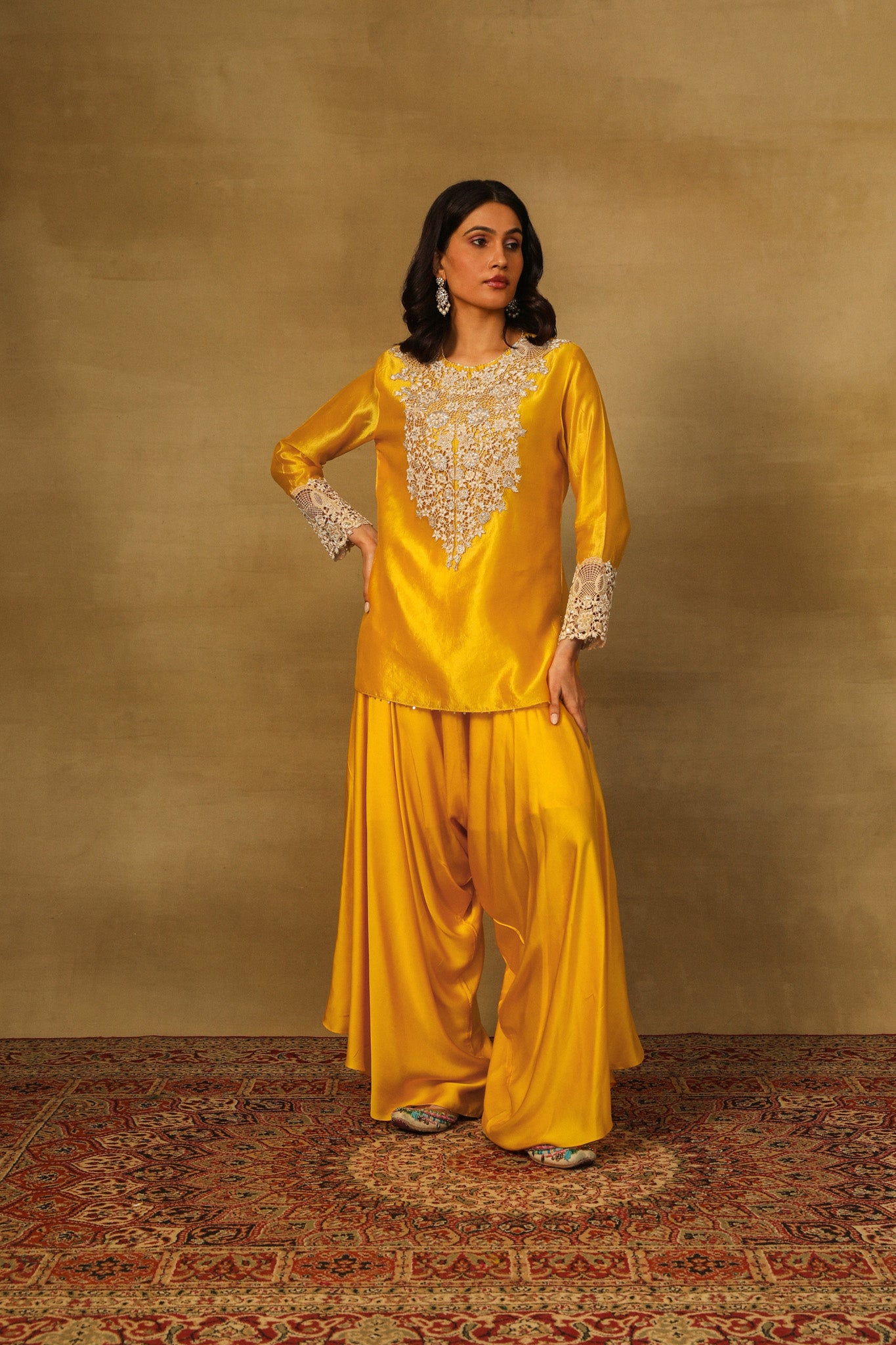 Mango Short Kurta with Harrem Pants