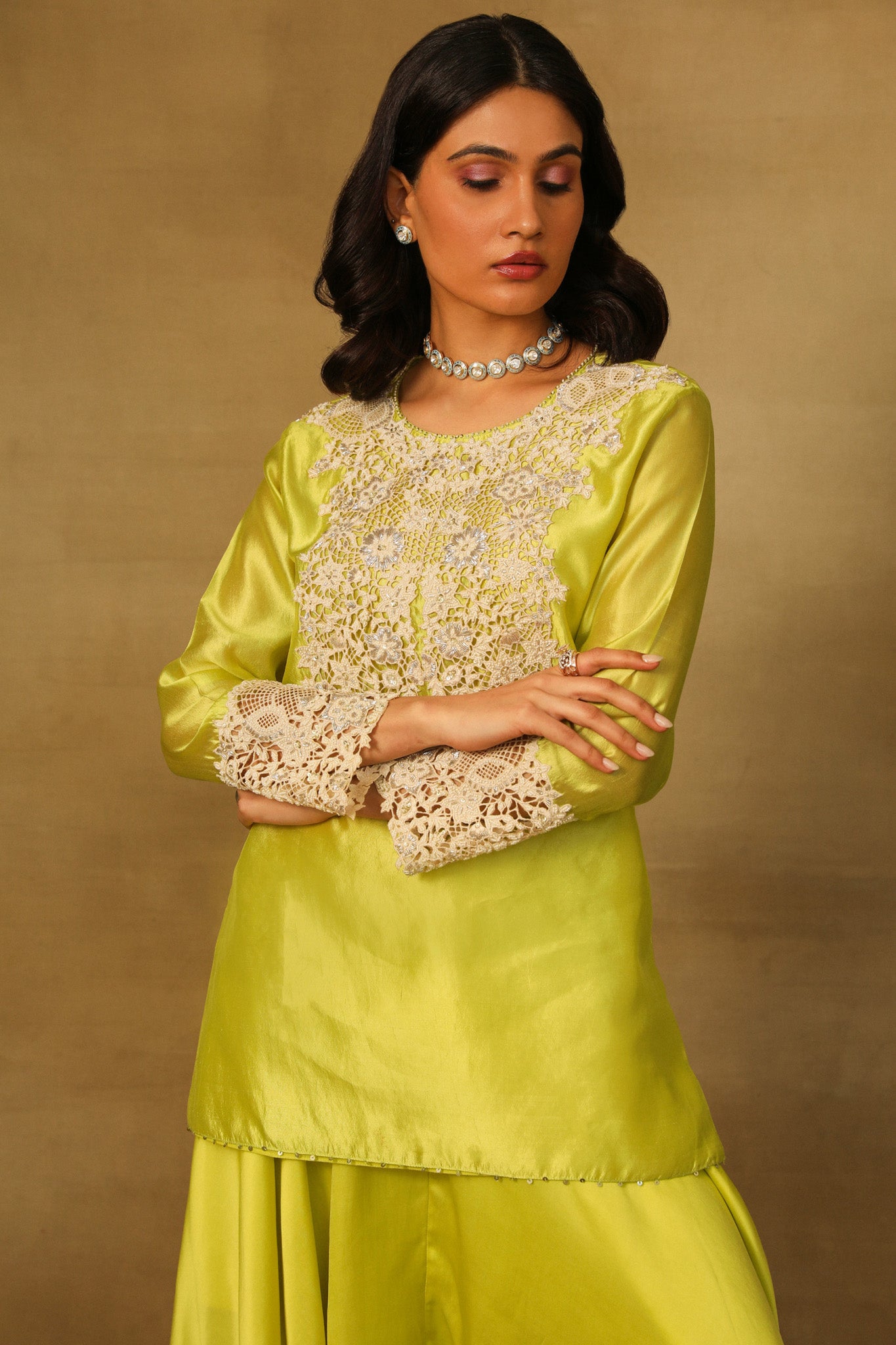 Mint Short Kurta with Harrem Pants