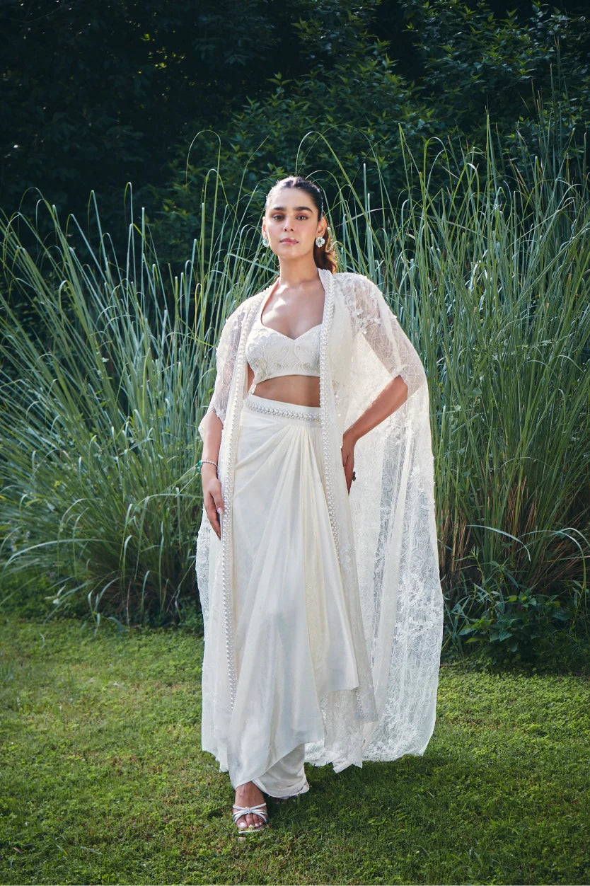 Ivory Pearl Cape Set