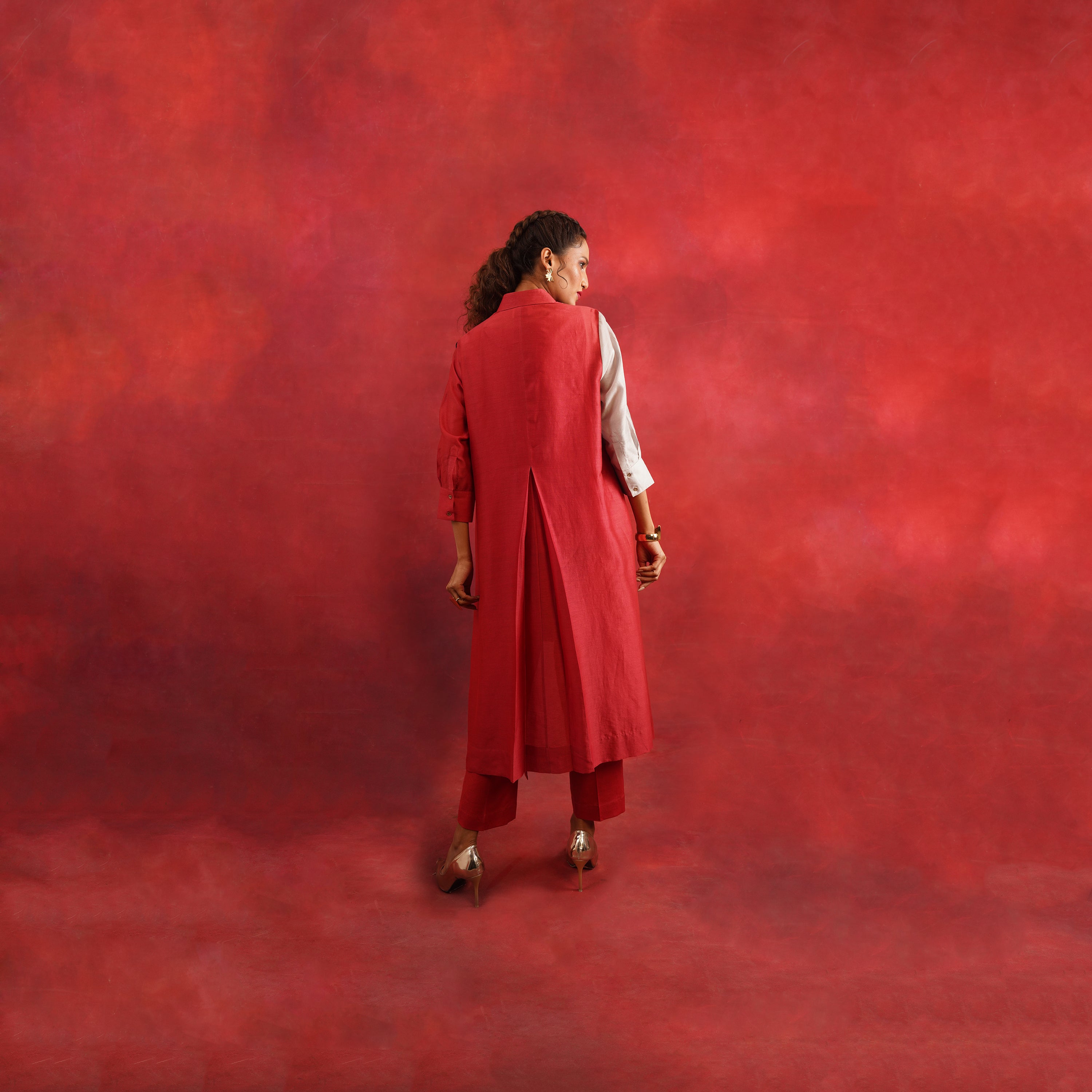 Butterfly EMB Color Blocked Co-ord Set