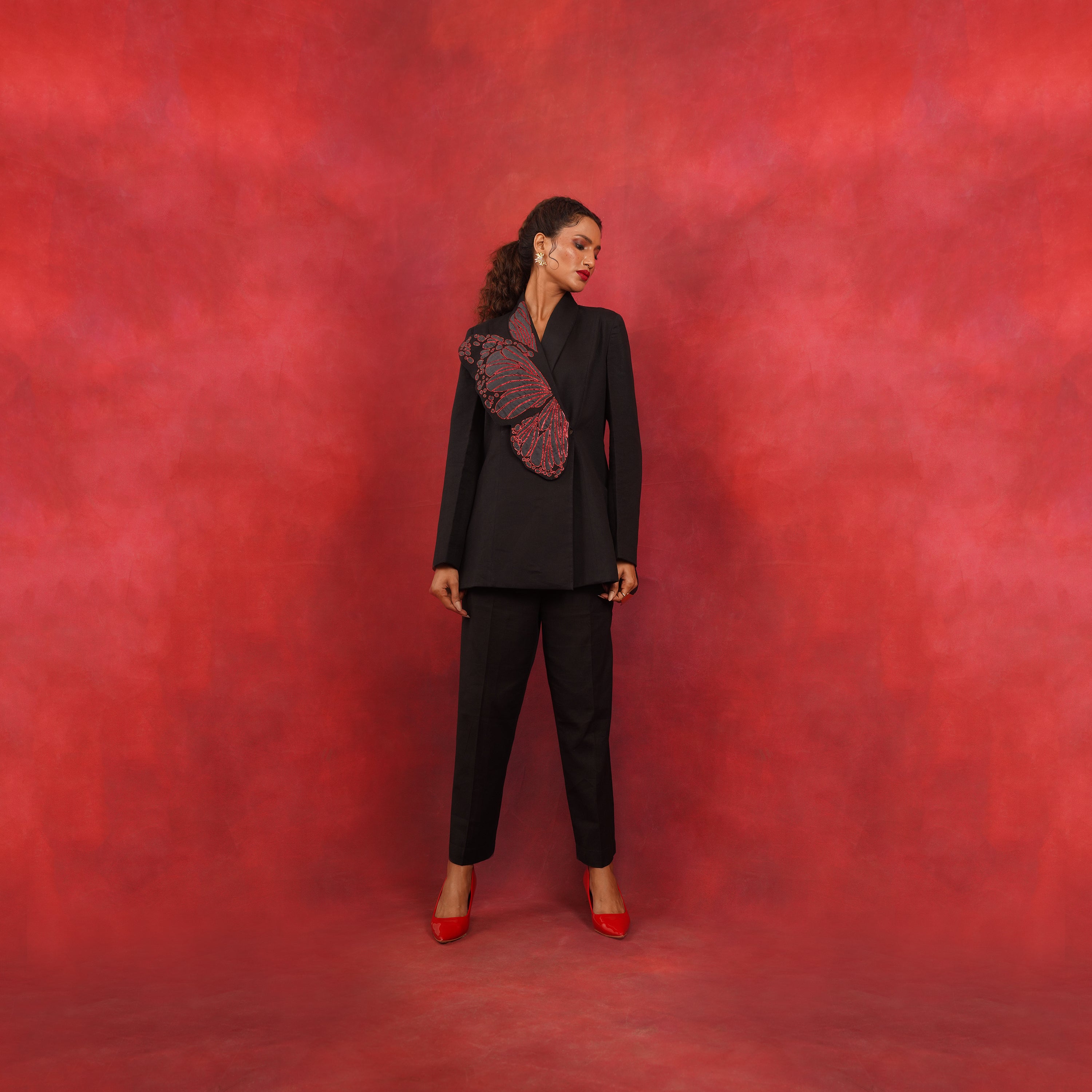 Butterfly Linen Jacket Set