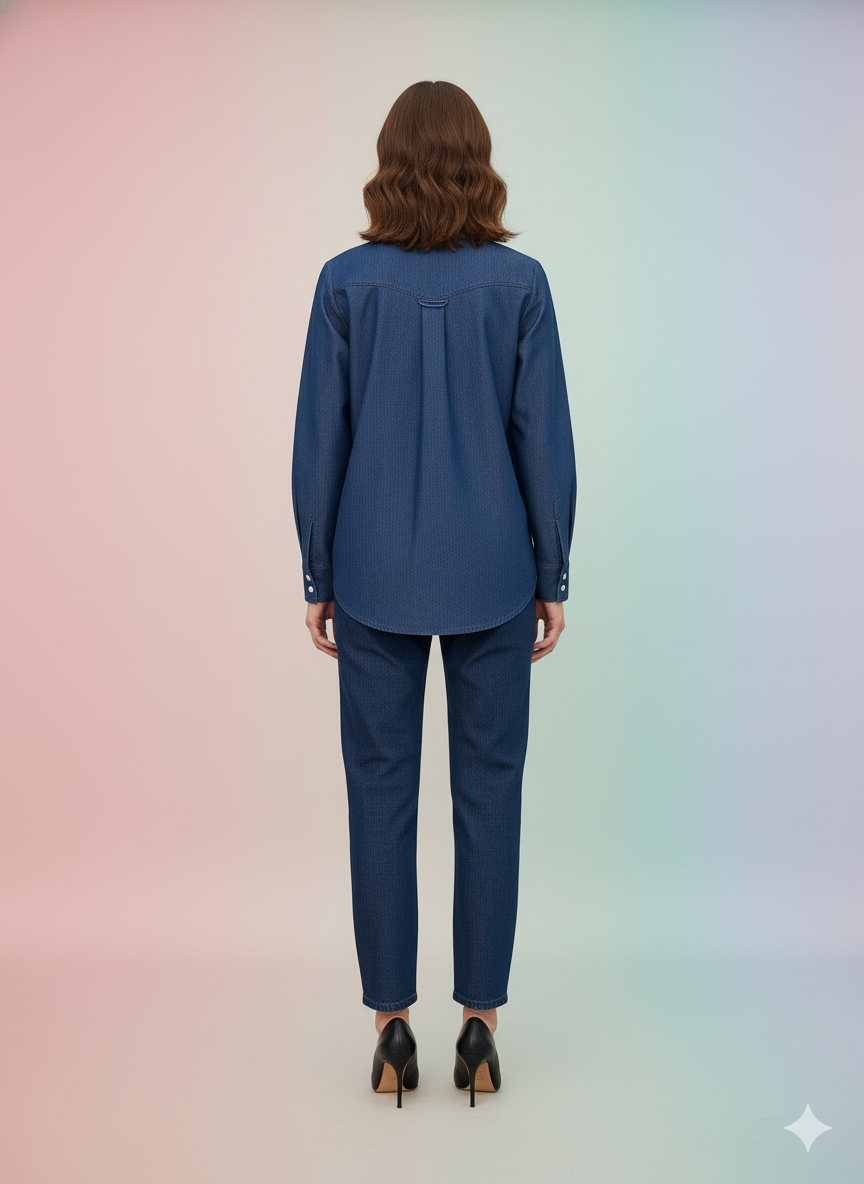 Denim Embellished Shirt