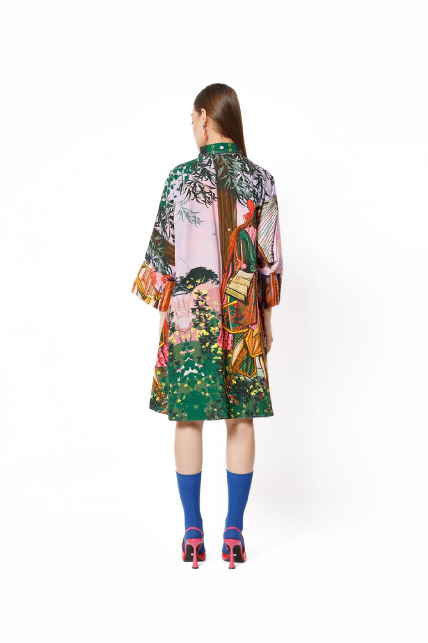 Mamaro Dress Samurai Girl Print