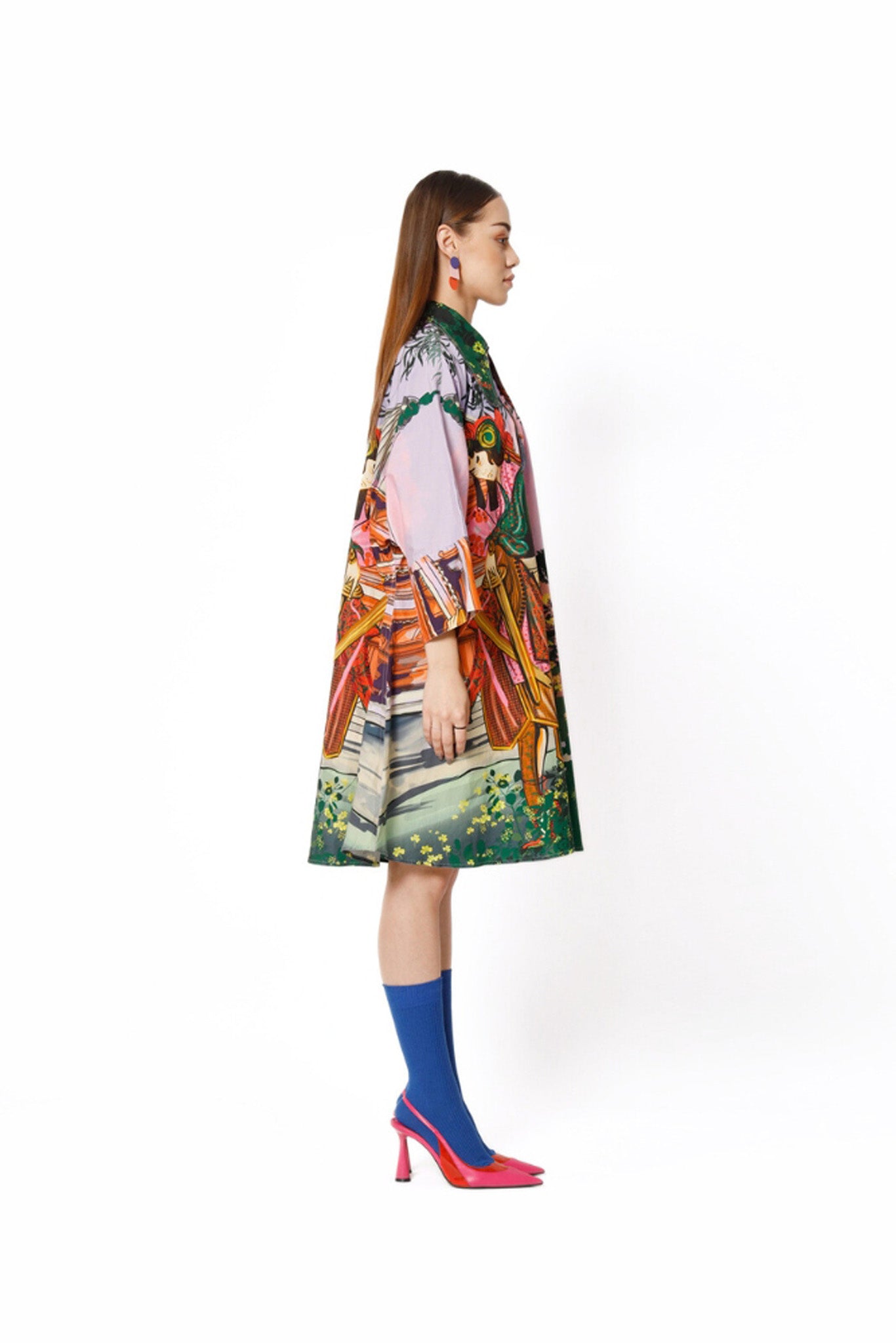 Mamaro Dress Samurai Girl Print