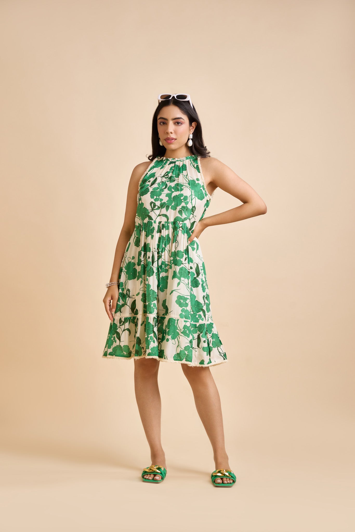 Quen Fit-and-Flare Dress