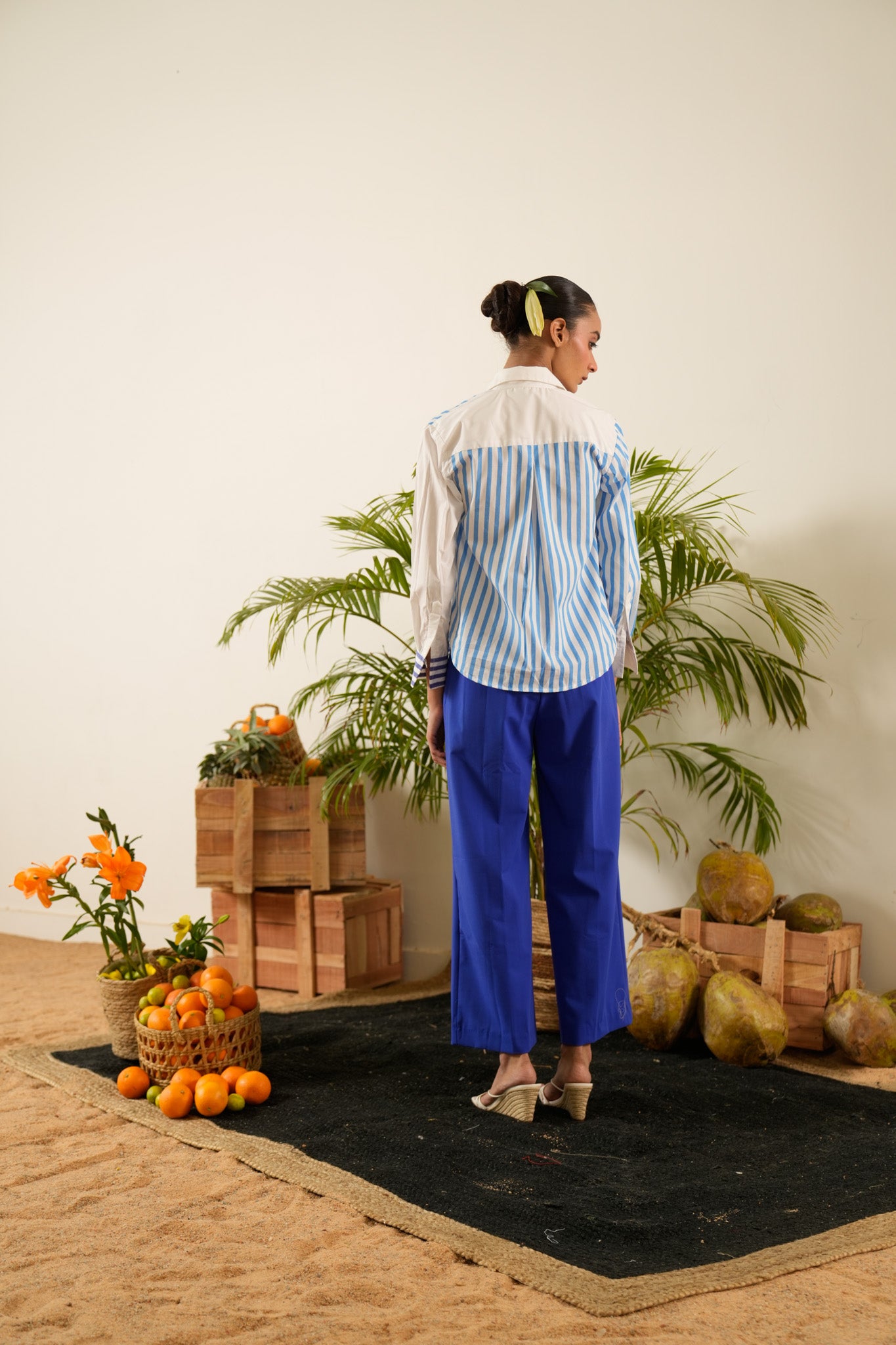 Blue Scabiosa Flower Shirt