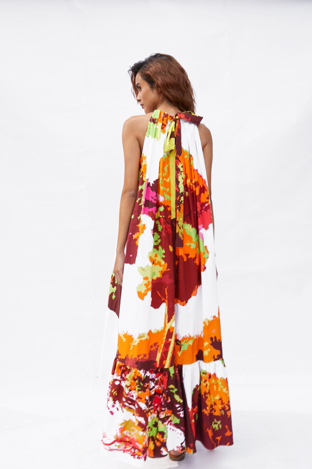 The Fall Gathered Neck Dress