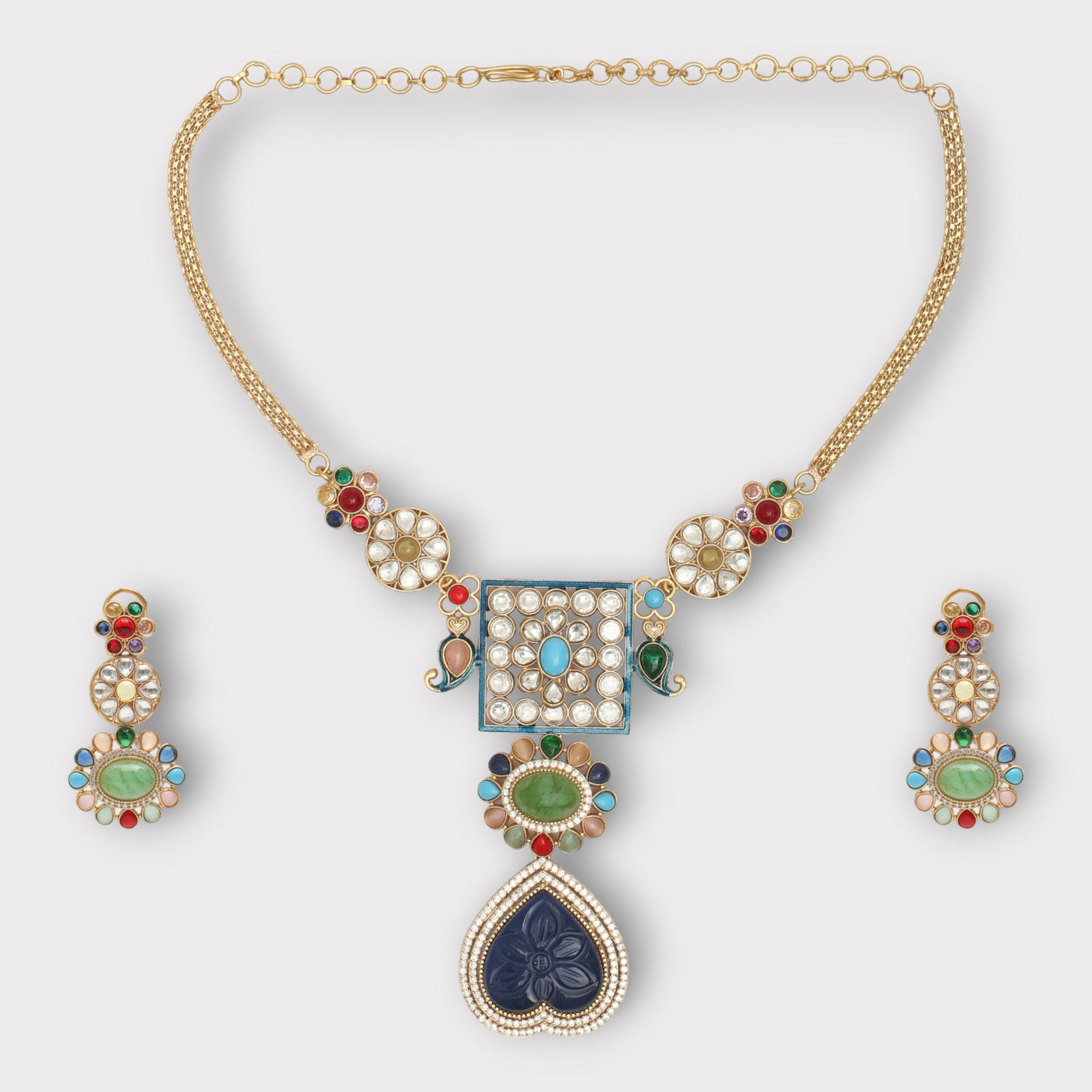 Adorn Multicolor Contemporary Necklace Set