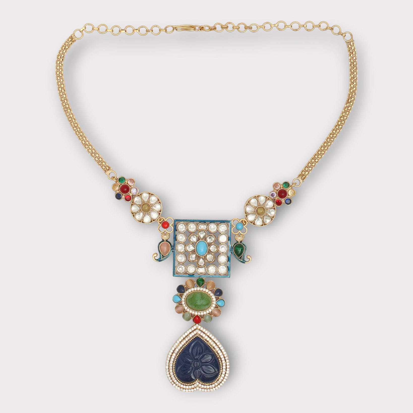 Adorn Multicolor Contemporary Necklace Set