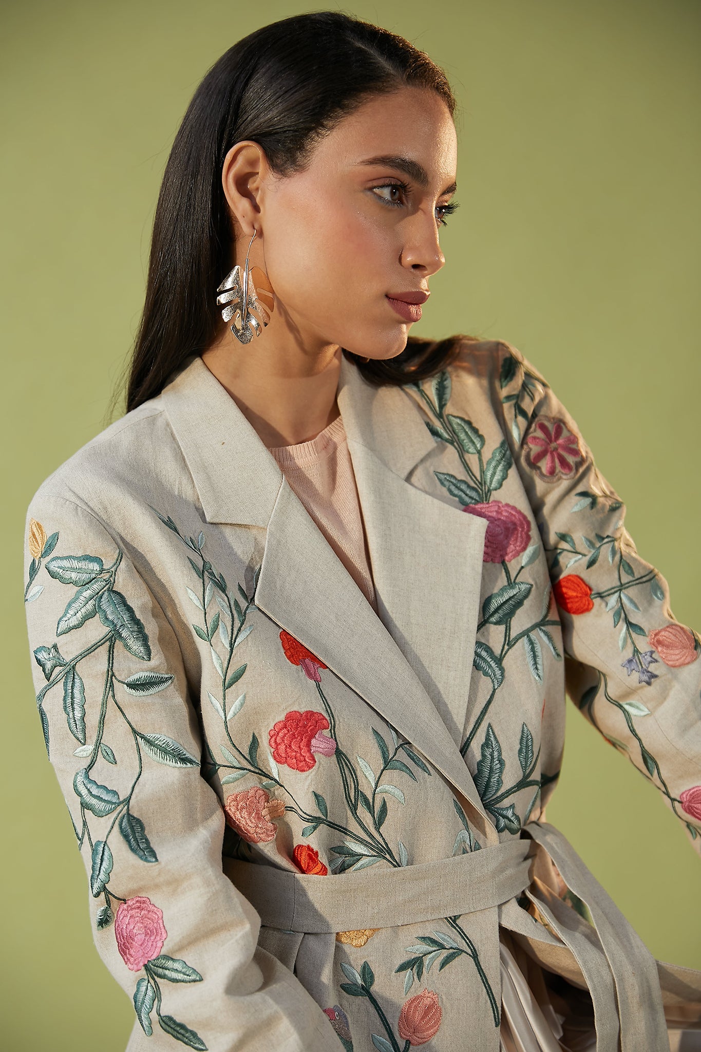 Retro Floral Trench