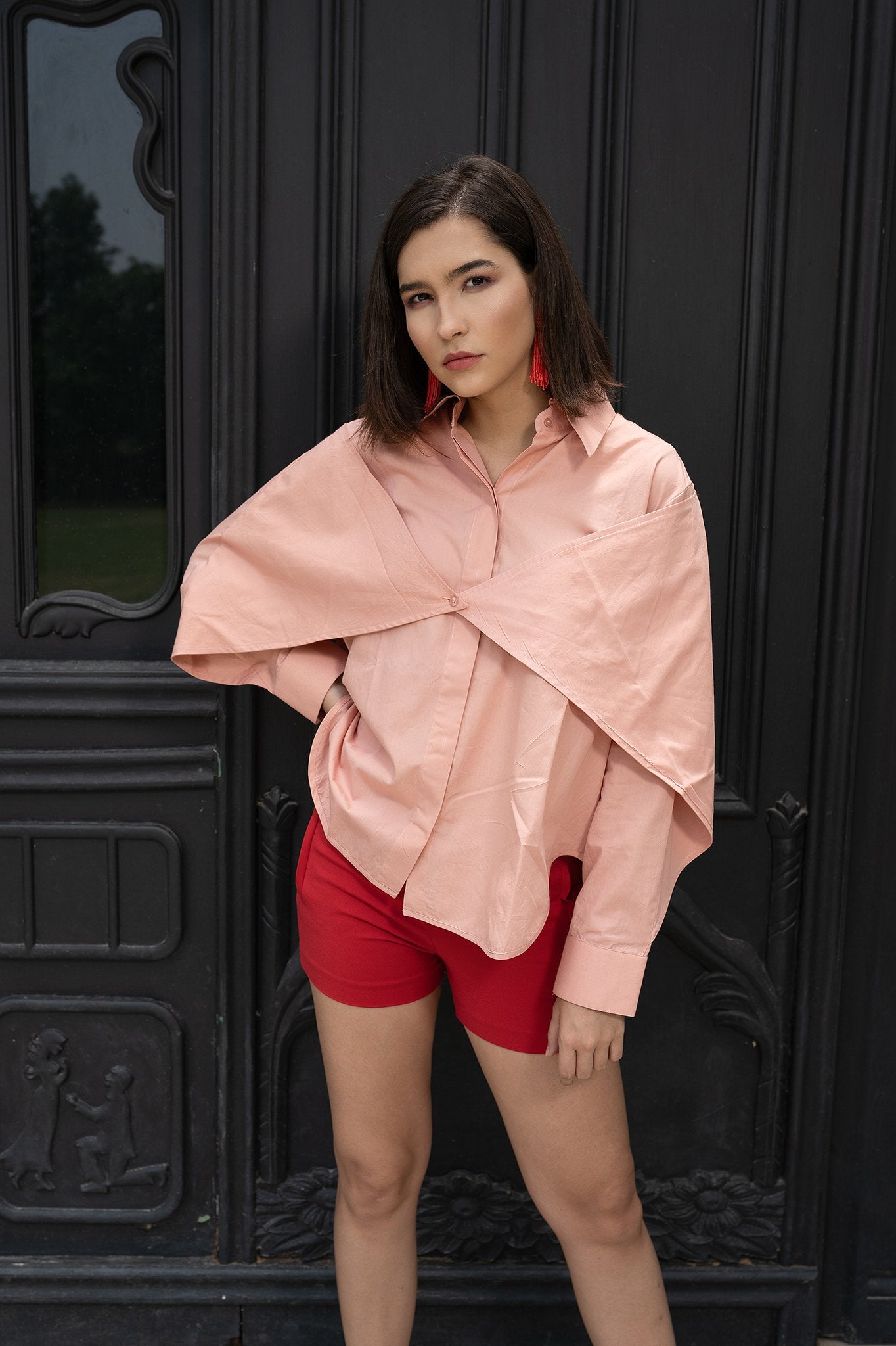 XOXO Peach Envelope Sleeve High Low Shirt – The Funky Fish