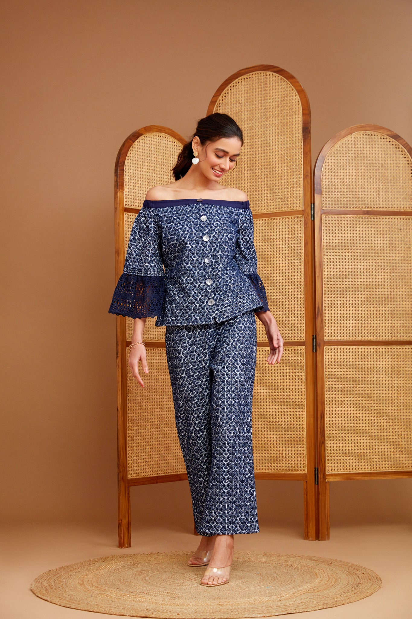 Off the Shoulder Broderie Anglais Co-ord set